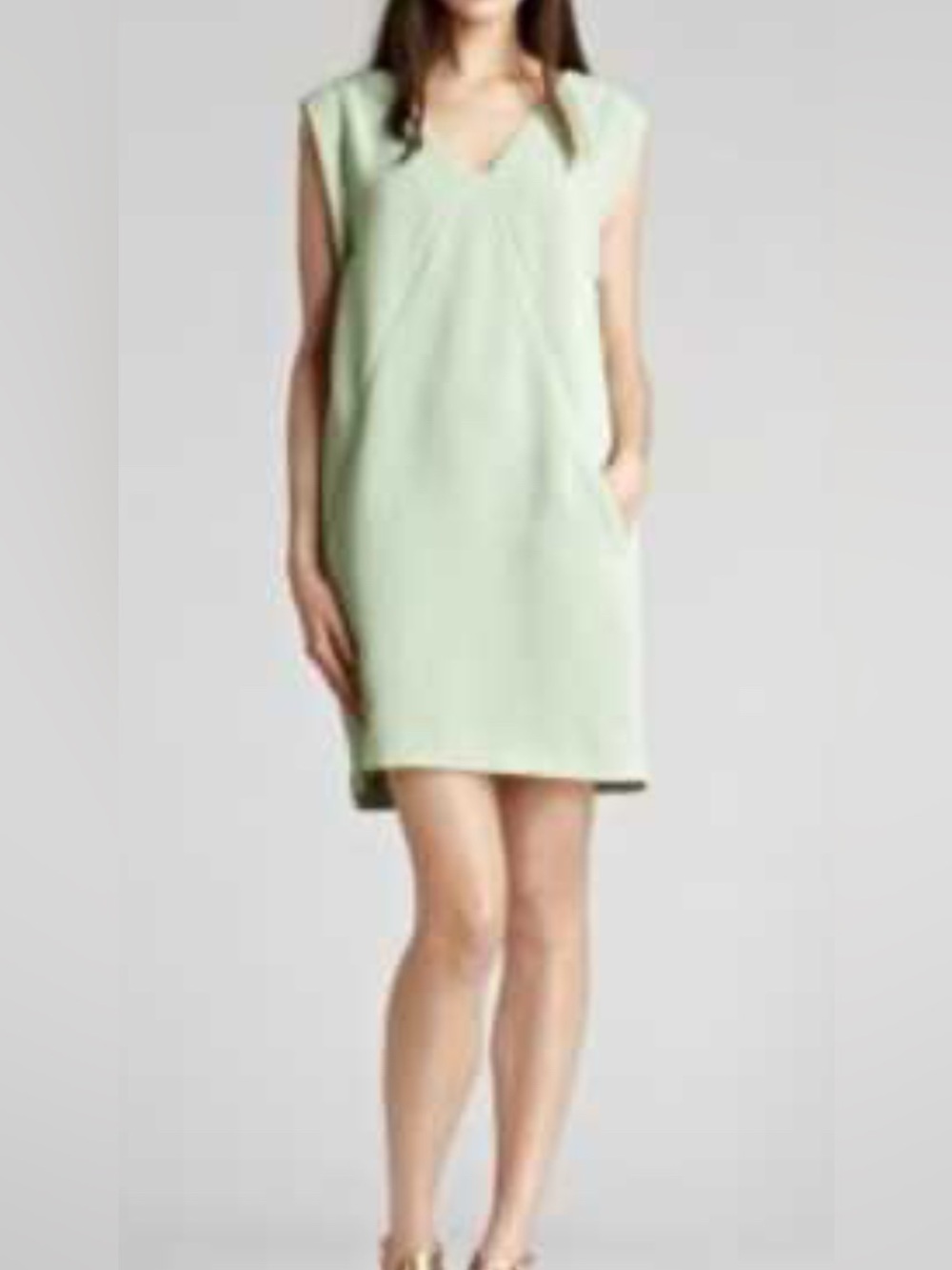 Reiss Mint Green V-Neck Shift Chemise
